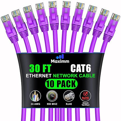 Maximm Cat 6 Ethernet Cable 30 ft by MaximmCable