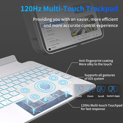 Keyboard Case for iPad 10th Generation and iPad 11th, Magnetic Detachable - Image 6