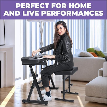 Liquid Stands Portable Heavy Duty Digital Piano Stand & Bench Set - Image 6