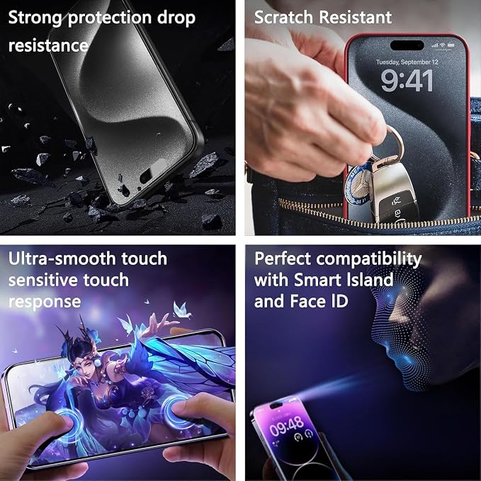 Matte Screen Protector for iPhone 17 Pro Max 6.9-Inch, Auto Dust Removal - Image 5