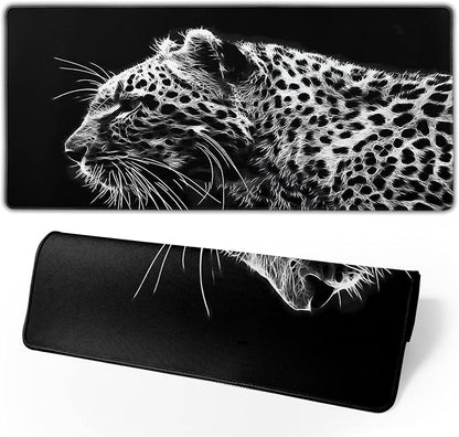 Black and White Gaming Mouse Pad 31.5 x 11.8 Inch Extended Large Mouse Pad by Brecoy