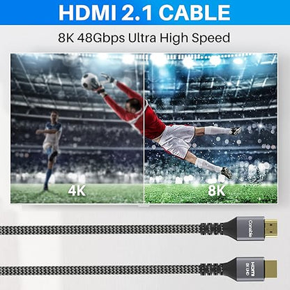 8K HDMI 2.1 Cable, Real Certified Cable, Ultra HD Braided Cord, Supports - Image 4