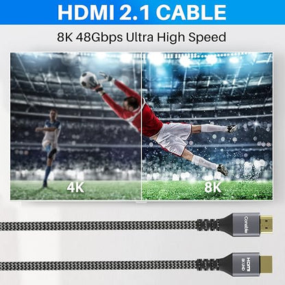 8K HDMI 2.1 Cable 2 FT, Real Certified 48Gbps Ultra High Speed HDMI® Cable - Image 3