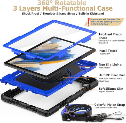 SEYMAC stock Case for Samsung Galaxy Tab A8 10.5'', Full-Body Drop Protection - Image 8