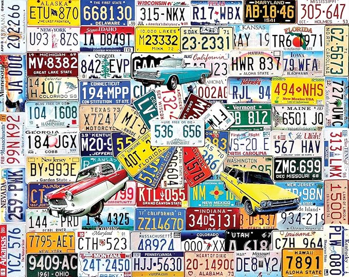 White Mountain Puzzles State Plates by WhiteMountain