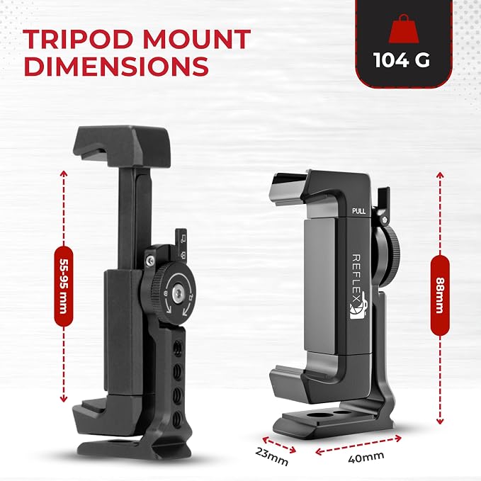 REFLEX CAMERA Metal Mobile Phone Tripod Mount, 360° Rotatable - Image 5