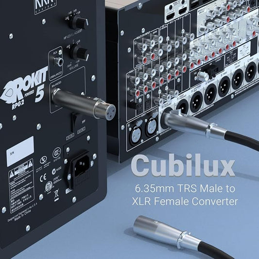 Cubilux Balance 1/4” Male to XLR Female Converter, XLR to 6.35mm TRS Stereo - Image 2