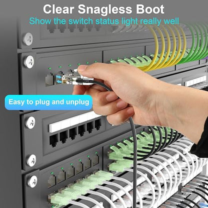 Cat 6 Patch Cables 1 feet, Slim Cat6a Ethernet Patch Cable 10Gbps 550Mhz - Image 5