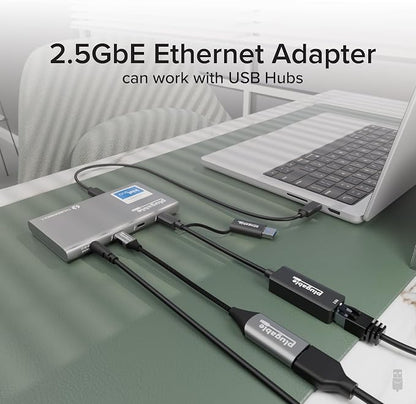 Plugable 2.5G USB-C and USB to Ethernet Adapter – Dual-Connector 2-in-1 USB-C - Image 8
