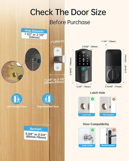 WiFi Smart Lock for Front Door – Firstriver Keyless Entry Electronic Deadbolt - Image 8