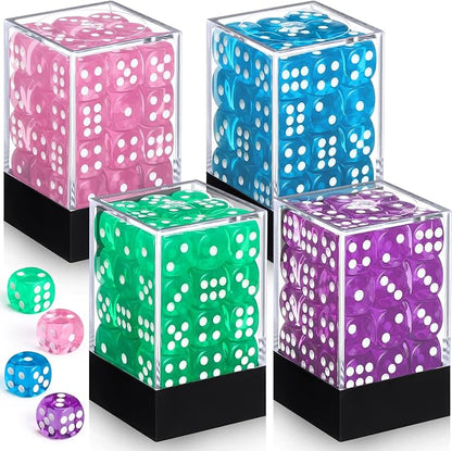 144 Pieces 12mm 6 Sided Mini Dice Set by Foilswirl