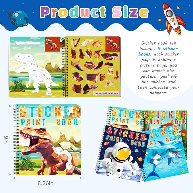 homicozy 4PCS Sticker Paint Books - Image 2