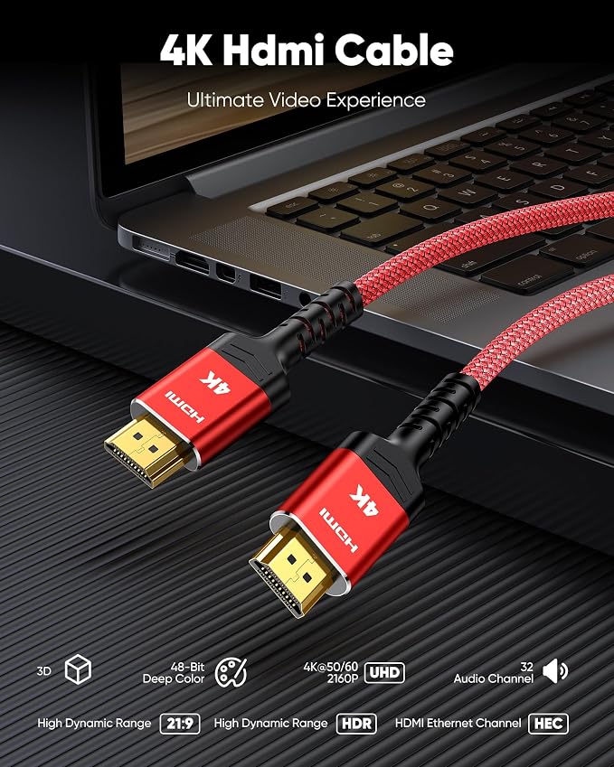 Highwings 4K HDMI 2.0 Cable 6.6FT/2m - Image 4