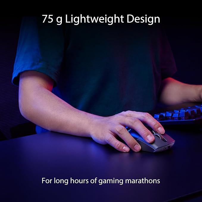 ASUS ROG Keris Wireless Aimpoint Gaming Mouse – Right-Handed Ergonomic - Image 4