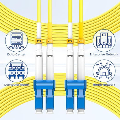 SpeedyCables- LC to LC Single Mode Fiber Patch Cable 0.2M, OS2 1G/10Gb Duplex - Image 6