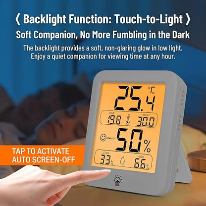 Digital Thermometer Hygrometer for Home, Indoor Room Temperature Humidity - Image 3
