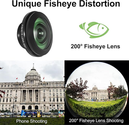 200° Fisheye Lens with 17mm Thread Universal Phone Lens Clip - Image 4