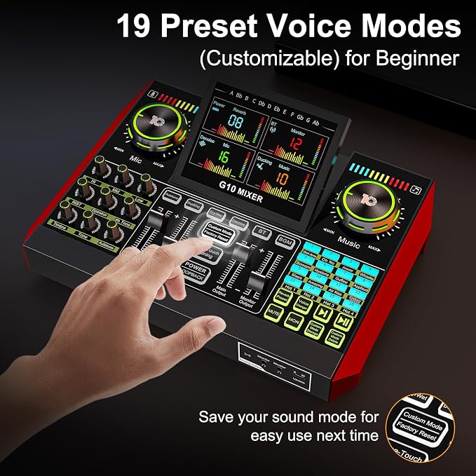 Audio Mixer, Sound Board for Pc/Phone Live Streaming Singing Gaming, Sound - Image 6