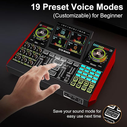 Audio Mixer, Sound Board for Pc/Phone Live Streaming Singing Gaming, Sound - Image 6