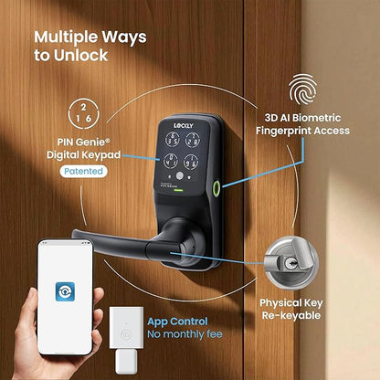 Lockly Secure Pro Smart Lock Wi-Fi, Keyless Entry Digital Keypad Door Lock - Image 2