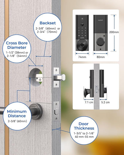 Fingerprint Smart Door Lock, ANYBELL Keyless Entry Door Lock - Image 9