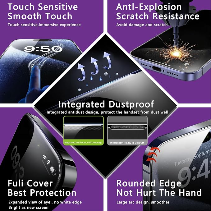 2 Pack Matte Privacy Screen Protector - Image 5