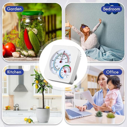 Kathfly 6 Pcs Indoor Thermometer and Humidity Gauge Indoor Mini Thermometer - Image 7