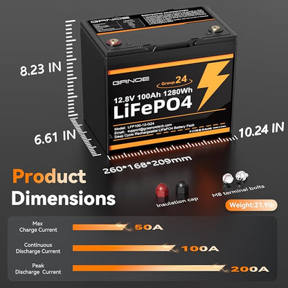 2-Pack 12V 100Ah LiFePO4 Automotive Batteries, 15000+ Deep Cycles, 100A BMS Each - Image 7