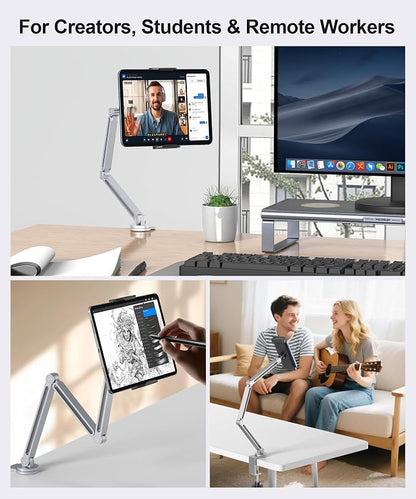 Tablet Arm Mount with Super Grip, Adjustable Foldable Holder & Heavy Duty - Image 5