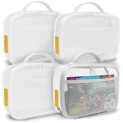 holay 4 Packs PVC Zippered Blocks Set, Board game Storage Organizer Case by OrganizeYourLifeWithholay