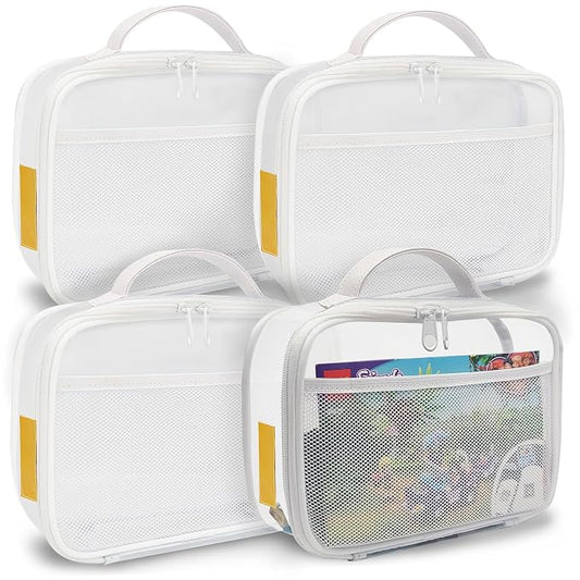 holay 4 Packs PVC Zippered Blocks Set, Board game Storage Organizer Case by OrganizeYourLifeWithholay