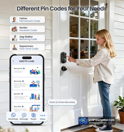 Veise VE017-K Fingerprint Smart Lock - Image 4