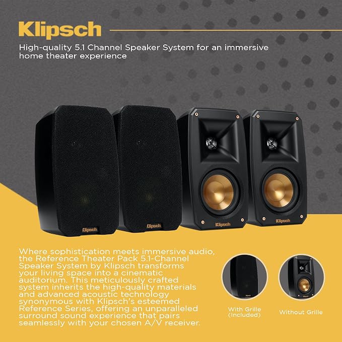 Klipsch Reference Theater Pack 5.1-Channel Speaker System + AVR-S770H 75W - Image 3