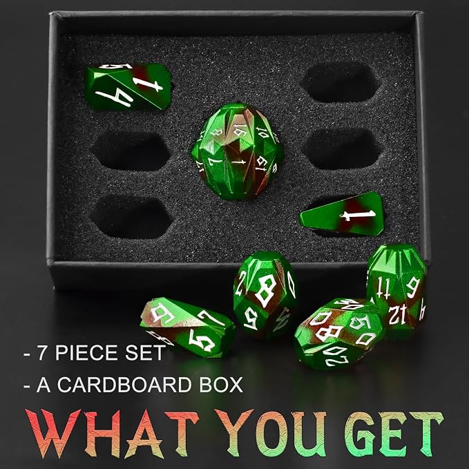 Metal DND Dice for Dungeons and Dragon, Metal Dice Set D and D - Image 4