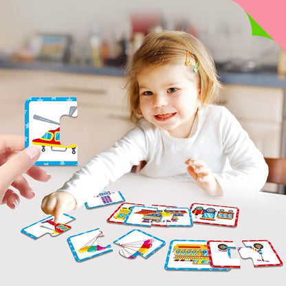 48 Vehicle Matching Puzzles, Self-Correcting Puzzle Match Game Educational - Image 7