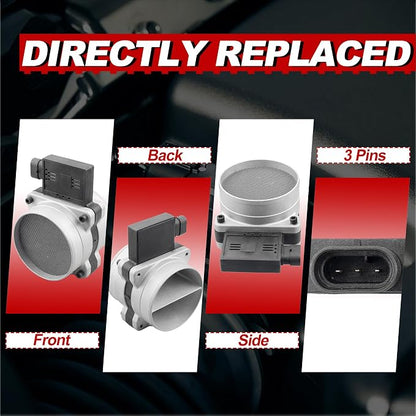 MAF Mass Air Flow Sensor Meter w/Aluminum Housing 25008219 19208521 Compatible - Image 2