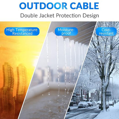 Cat5e Outdoor Ethernet Cable 200 Feet, Cat 5e Heavy Duty Internet Network LAN - Image 4