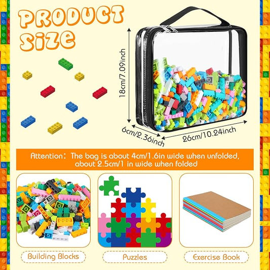 Sanwuta 6 Packs Toy Storage Bags, PVC Organizing Case Bags - Image 2