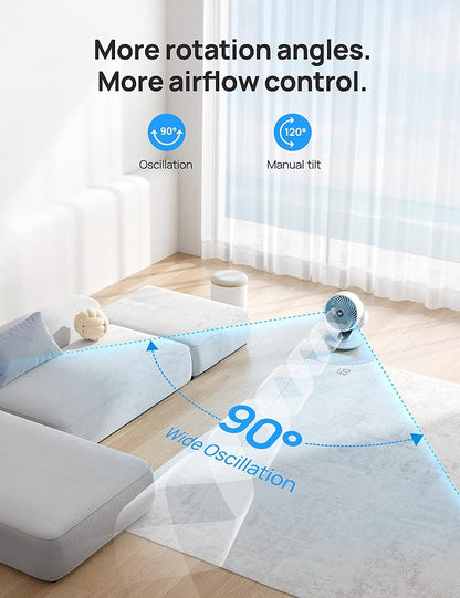 DREO Oscillating Fan for Bedroom, 13 Inch Quiet Table Fans for Home Whole Room - Image 5