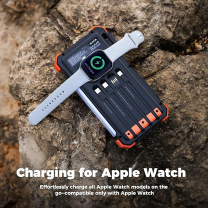 BLAVOR Solar Power Bank 20000mAh/74000mWh Built-in Cables, Wireless Charger - Image 4
