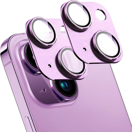 2 Pack Camera Lens Protector for iPhone 14 / iPhone 14 Plus, AR Tempered Glass by SHANG+PIN+JIA