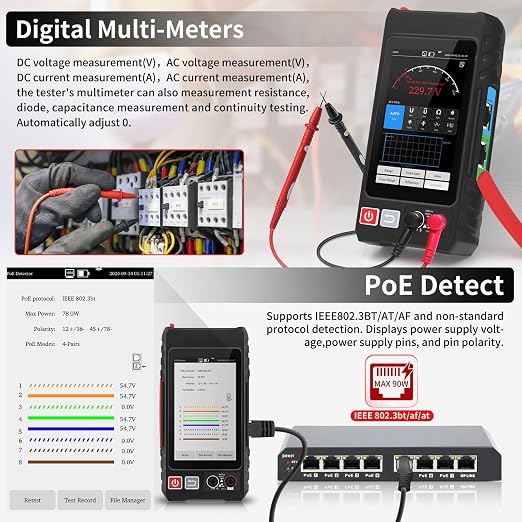 Multifunction RJ45 Network Caber Tester, Full Features UTP Cable Tester Cable - Image 6
