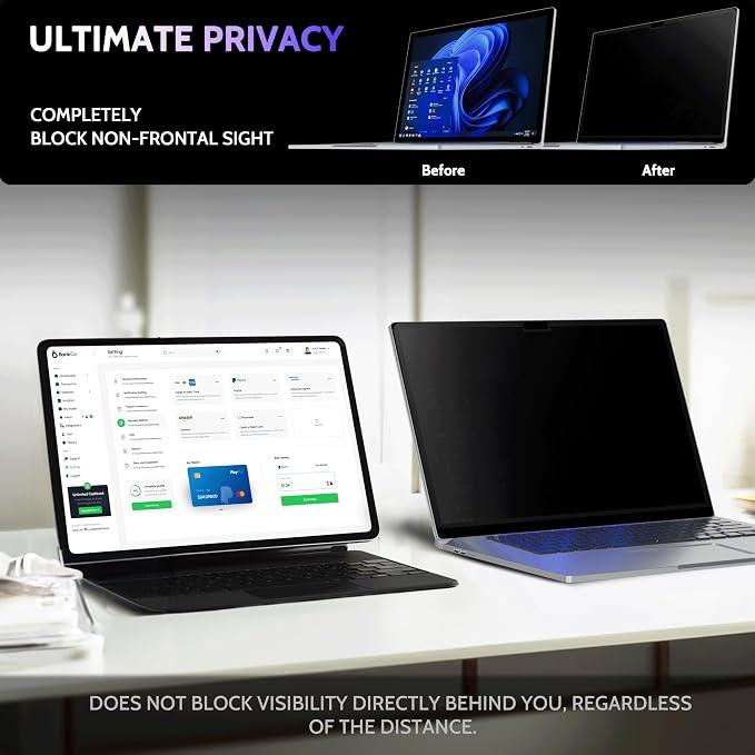 Privacy Screen for 13.5 Inch Surface Book 3/2/1, MagicSuction™ Removable Anti - Image 4