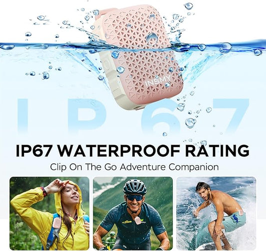 INSMY Wearable Bluetooth Speakers, IP67 Waterproof, Clip-On Portable Small - Image 2