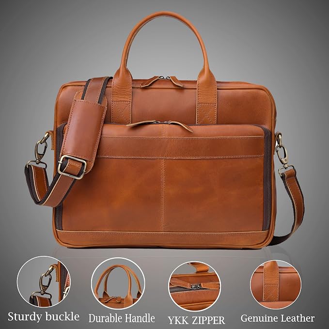 VC VINTAGE COUTURE Leather briefcase bag - Image 4