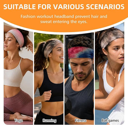 8PCS Summer-Exclusive Non Slip Sports Elastic Soft Running Fashion Headbands - Image 5