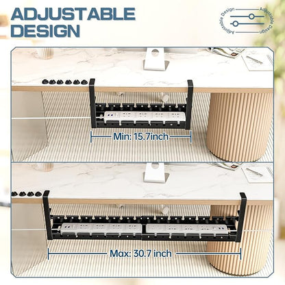 Shikha Under Desk Cable Tray, 15.7"-30.7" Retractable Under Desk Cable - Image 4