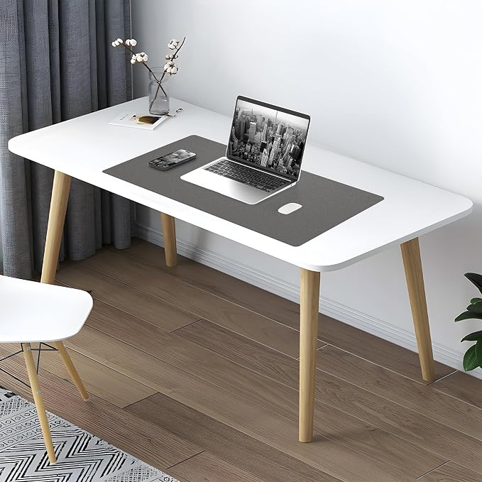 Desk Mat, 35.4" x 17" Leather Desk mat, Double-Sided Desk Pad, Desk matt - Image 7