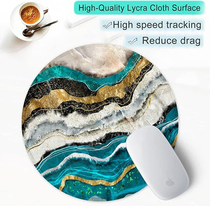 ITNRSIIET Round Mouse Pad with Stitched Edge Premium-Textured Waterproof - Image 6