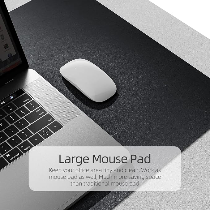 YSAGi Dual-Sided Desk Pad Protector, Waterproof Leather Desk Mat, Large Mouse - Image 4